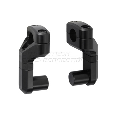 Zestaw Podwyższający Kierownicę 28mm Podwyższenie 50-60mm Regulacja Odchylenia Black