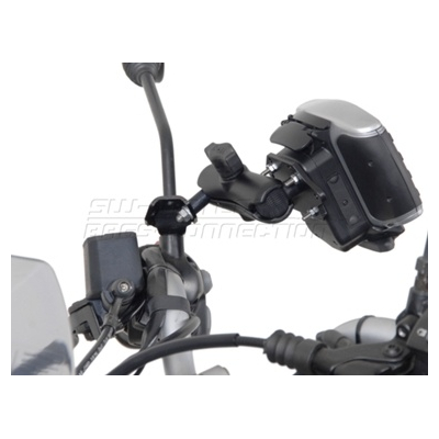 Uchwyt Kulowy Gps Na Lusterko Motocykla Sw-Motech Black