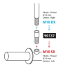Adapter do lusterka Lampa gwint prawy Ø 10 mm na lewy Ø 10 mm