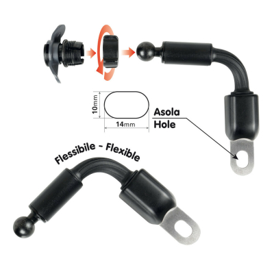 Uchwyt z elastycznym ramieniem i otworem Lampa Opti Arm 10x14 mm