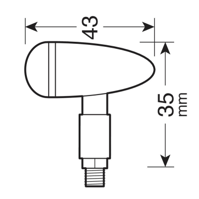 Kierunkowskazy Lampa Drop - czarny