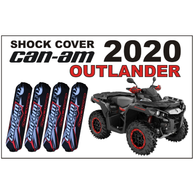 Osłony Amortyzatorów Can-Am Outlander Czarno Czerwone Amortyzatory Fox