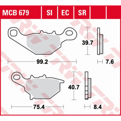 Klocki hamulcowe TRW MCB 679