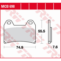 Klocki hamulcowe TRW MCB 698