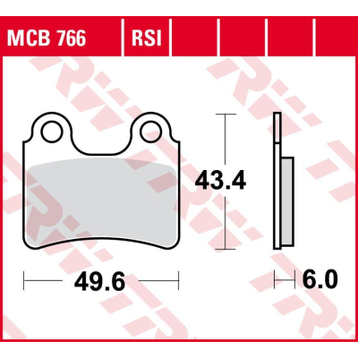 Klocki hamulcowe TRW MCB 766  - Gas Gas