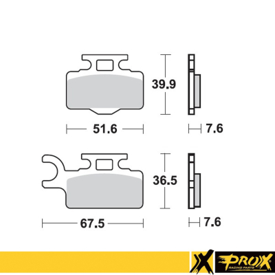 Klocki Hamulcowe Prox Kh302 Kawasaki Kx 65 '00-20, Suzuki Rm 65 '03-05 Przód