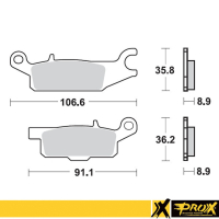 Klocki Hamulcowe Prox Kh445 Yamaha Yfm 550 Grizzly '11-14, Yfm 700 Grizzly '07-18 Tył Lewy