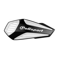 Polisport Promocja Osłony Rąk (Handbary) Model Mx Air Z Uniwersalnym Zestawem Montażowym 22/28 Kolor Czarno Biały