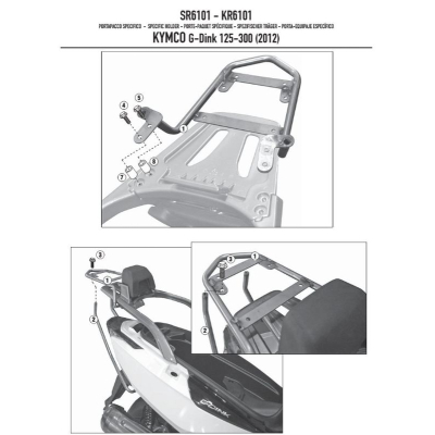 Stelaż Kufra Centralnego Kymco G-Dink 125/300 (12-15) ( Bez Płyty )