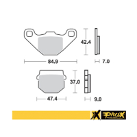 Klocki Hamulcowe Prox Kh83 Kawasaki Kx 80 '88-'96, Kdx 125 '90-'94, Kmx 125 '86-'98, Suzuki Rm 80 '86-'01, Rm 85 '02-'04 Przód