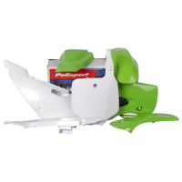 Komplet Plastików Polisport Kawasaki Klx 110 '02-'09 W Zestawie Tablica Przednia (8661500010) Kolor Zielono Biały Oem