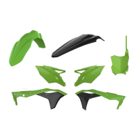 Komplet Plastików Polisport Kawasaki Kx 250f '17-'20 W Zestawie Tablica Przednia (8665900001) Kolor Zielono Czarny