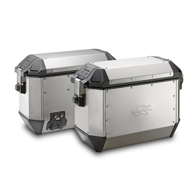 Kufry Boczne 36l Monokey  K'mission Aluminiowe ( = 2 Szt) + Dodatkowy Zamek - Do Stelaży Bocznych Kl, , , Klor