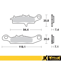 Klocki Hamulcowe Prox Kh342 Kawasaki Kfx 450r 08-14, Kvf 650 Brute Force '05-13 Przód Lewy
