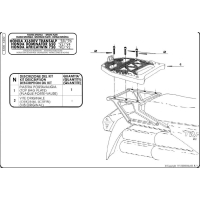 Stelaż Kufra Centralnego Honda Xl 600rm/Rl, Xl 600v Transalp (88-96), Nx 650 Dominator (92-94) ( Z Płytą Monokey )