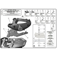 Stelaż Kufra Centralnego Yamaha Fjr 1300 (06-15) ( Z Płytą Monokey )