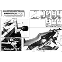 Stelaż Kufra Centralnego Honda Vtr 1000f (97-04) ( Bez Płyty )