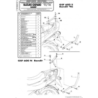Stelaż Kufra Centralnego Suzuki Gsf 600 Bandit / S (96-99), Gsf 1200 Bandit (96-99) ( Bez Płyty )
