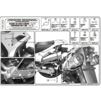 Stelaż Kufrów Bocznych Monokey Suzuki Dl 1000 V-Strom (02-11), Kawasaki  1000 (04-09) - Również Pod Kufry Monokey Retro-Fit K-Venture Alu Oraz K'missi
