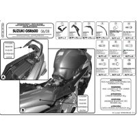 Stelaż Kufra Centralnego Suzuki Gsr 600 (06-11) ( Z Płytą Monolock )