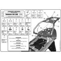 Stelaż Kufra Centralnego Yamaha Fjr 1300 (06-12) ( Z Płytą Monokey )