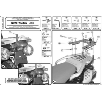 Stelaż Kufra Centralnego Bmw F 650gs (04-07), G 650gs (04-07) ( Z Płytą Monokey )