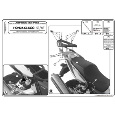 Stelaż Kufra Centralnego Honda Cb 1300/S (03-09) ( Bez Płyty )