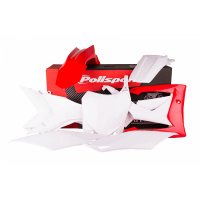 Komplet Plastików Polisport Honda Crf 250r '14-'17; Crf 450r '13-'16 Kolor Biało Czerwony Oem