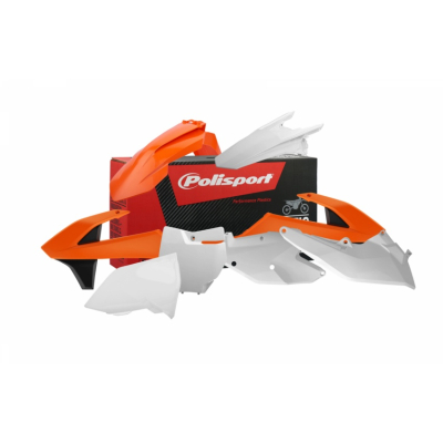 Komplet Plastików Polisport Ktm Sx/Sx-F '16-'18 W Zestawie Tablica Przednia (8664900002) Kolor Biały Pomarańczowy Oem