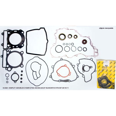 Komplet Uszczelek Prox Z Kompletem Uszczelniaczy Silnikowych Ktm Sxf 250 '05-'12, Excf 250 07-13