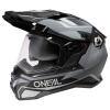 Kask dual O'neal D-SRS Solid czarno-szary