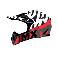 Kask IMX FMX-02 Graphic czarno-biało-czerwony