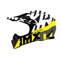 Kask IMX FMX-02 Graphic czarno-biało-żółty