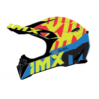 Kask IMX FMX-02 Graphic żółto-czerwono-niebieski