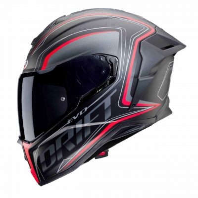 Kask Caberg Drift Evo Integra czarno-szaro-czerwony matt