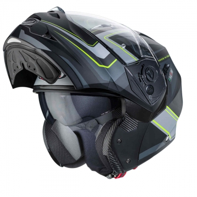 Kask Caberg Duke II Tour czarno-szaro-żółty fluo