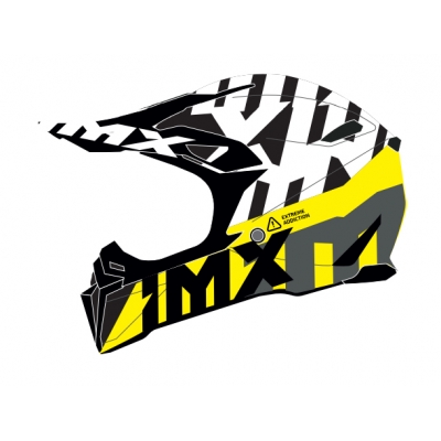 Kask IMX FMX-02 Graphic czarno-biało-żółty