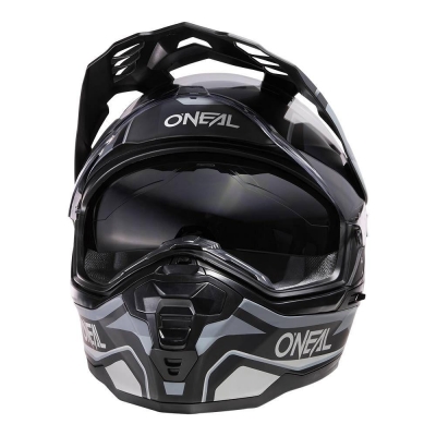 Kask dual O'neal D-SRS Solid czarno-szary