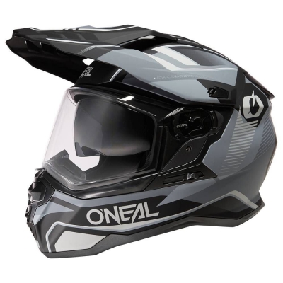 Kask dual O'neal D-SRS Solid czarno-szary