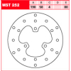 Tarcza hamulcowa TRW MST 252