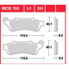 Klocki hamulcowe TRW MCB 705 SH - Honda