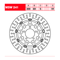 Tarcza hamulcowa TRW MSW 241