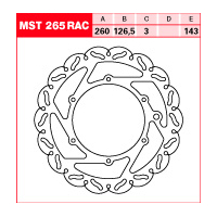 Tarcza hamulcowa TRW MST 265 RAC