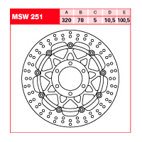 Tarcza hamulcowa TRW MSW 251