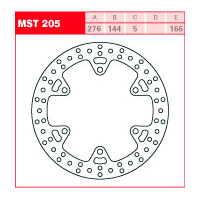 Tarcza hamulcowa TRW MST 205