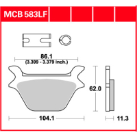 Klocki hamulcowe TRW MCB 583 LF