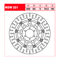 Tarcza hamulcowa TRW MSW 221