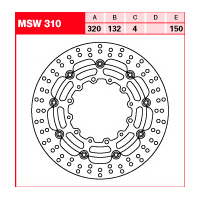 Tarcza hamulcowa TRW MSW 310