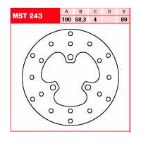 Tarcza hamulcowa TRW MST 243