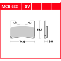 Klocki hamulcowe TRW MCB 622 SV